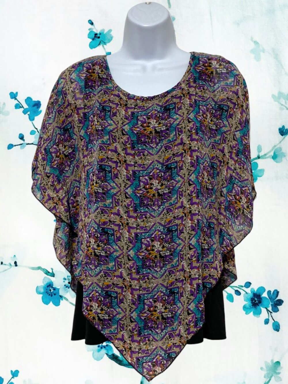 Notations-Women's Medium Pullover Top Multi-Color One Piece & Tank Light Weight